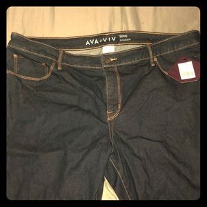 Ava & Viv dark wash skinny jeans